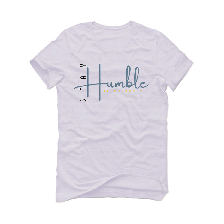AIR JORDAN 13 “BLUE GREY” | illcurrency White T-Shirt (Stay Humble)