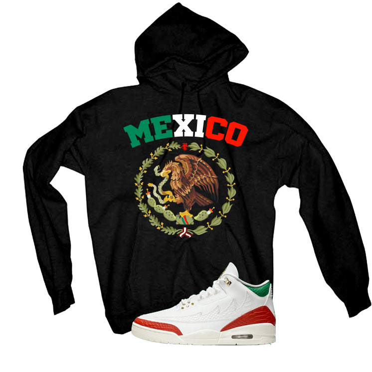 Air Jordan 3 Mexico El Vuelo Matching T-Shirt, Sweatshirts & Hoodies Black T-Shirt (Mexico)| illcurrency