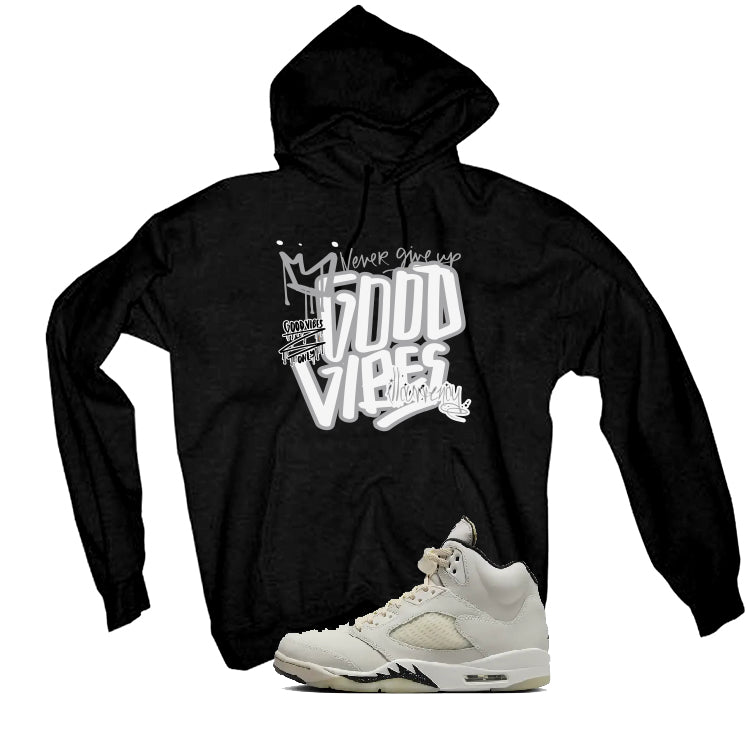 Air Jordan 5 SE “Sail” | illcurrency Black T-Shirt (Good Vibes)