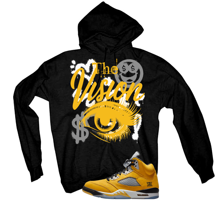 Air Jordan 5 Tokyo Matching T-Shirt, Sweatshirts & Hoodies Black T-Shirt (The Vision)| illcurrency