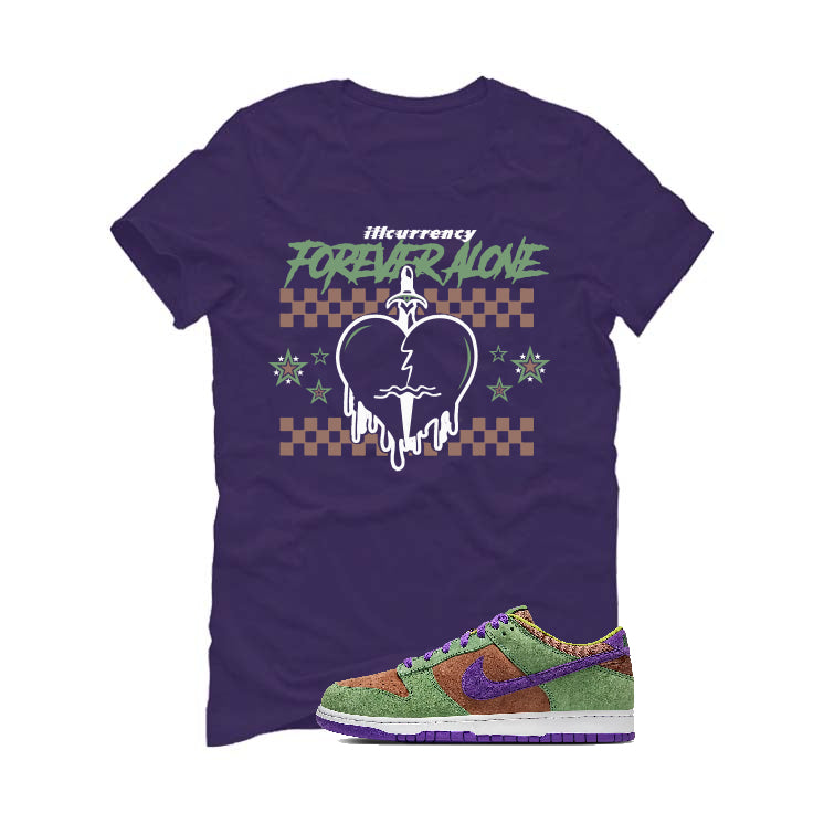 Nike Dunk Low “Veneer” | illcurrency Purple T-Shirt (Forever Alone)