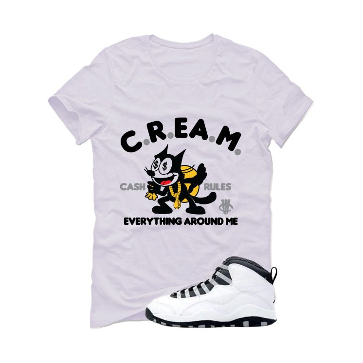 Air Jordan 10 OG Steel White T-Shirt (Cream)| illcurrency