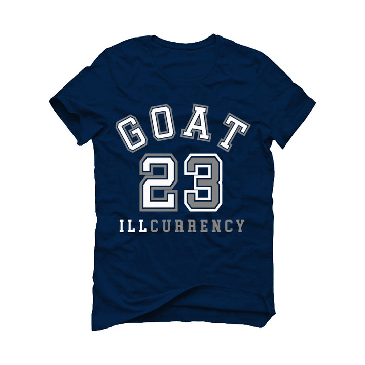 Air Jordan 5 “Georgetown” | illcurrency Navy Blue T-Shirt (GOAT 23)