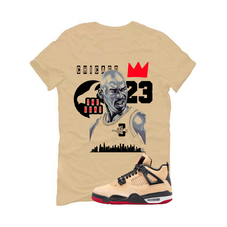Air Jordan 4 Pizza (GS) Tan T-Shirt (The Goat)| illcurrency