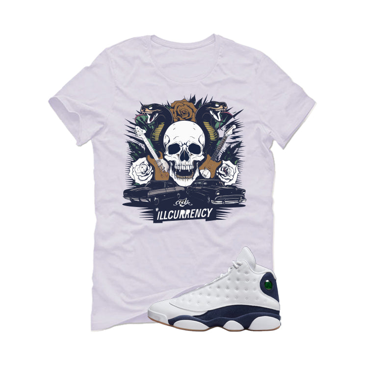 Air Jordan 13 Midnight Navy White T-Shirt (Vintage Illcurrency)| illcurrency