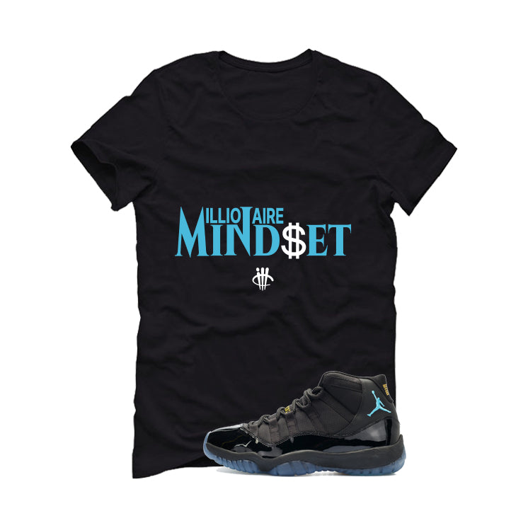 Air Jordan 11 Gamma Blue Matching T-Shirt, Sweatshirts & Hoodies Black T-Shirt (Millionaire Mindset)| illcurrency