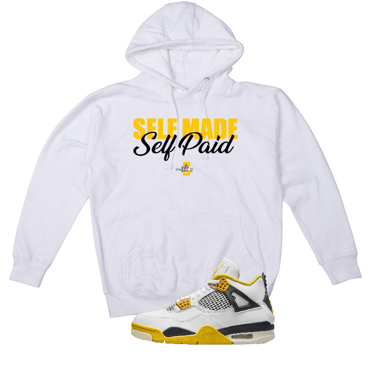 Air Jordan 4 WNNS “Vivid Sulfur” | illcurrency White T-Shirt (Self Made Self Paid)