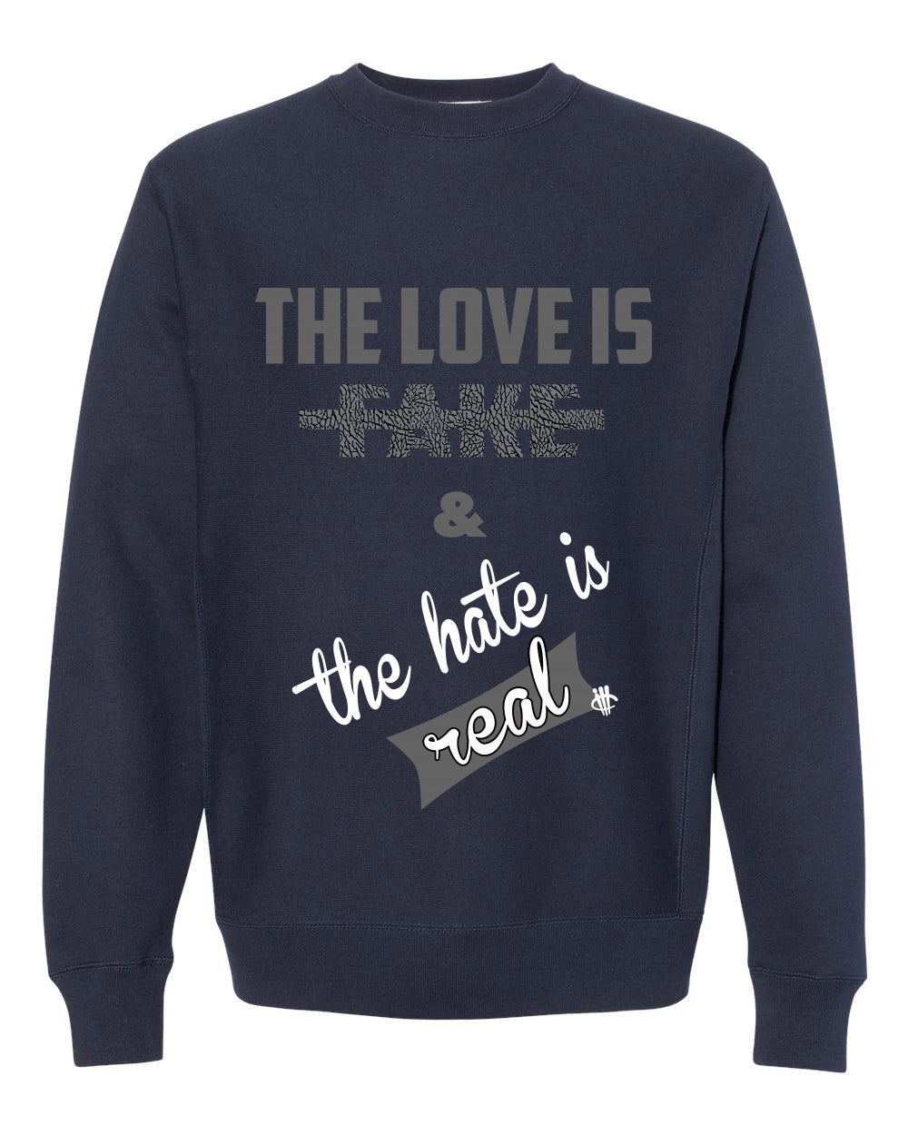 AIR JORDAN 3 “WHITE NAVY”| ILLCURRENCY Navy Blue T-Shirt (Love is Fake)