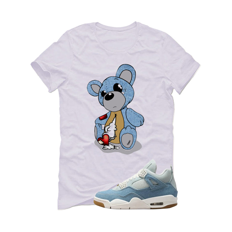 Air Jordan 4 Denim Worn Blue White T-Shirt (Big Teddy)| illcurrency