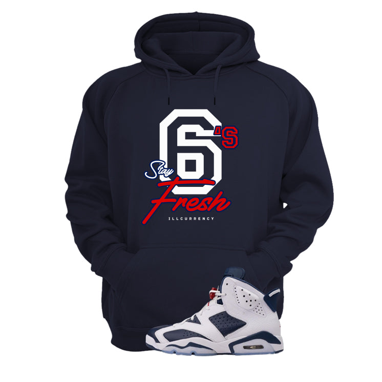 Air Jordan 6 Olympic Navy Blue T-Shirt (Stay Fresh)| illcurrency