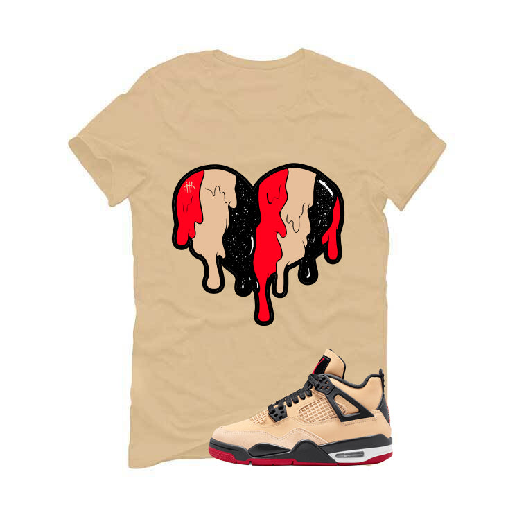 Air Jordan 4 Pizza (GS) Tan T-Shirt (Heart)| illcurrency