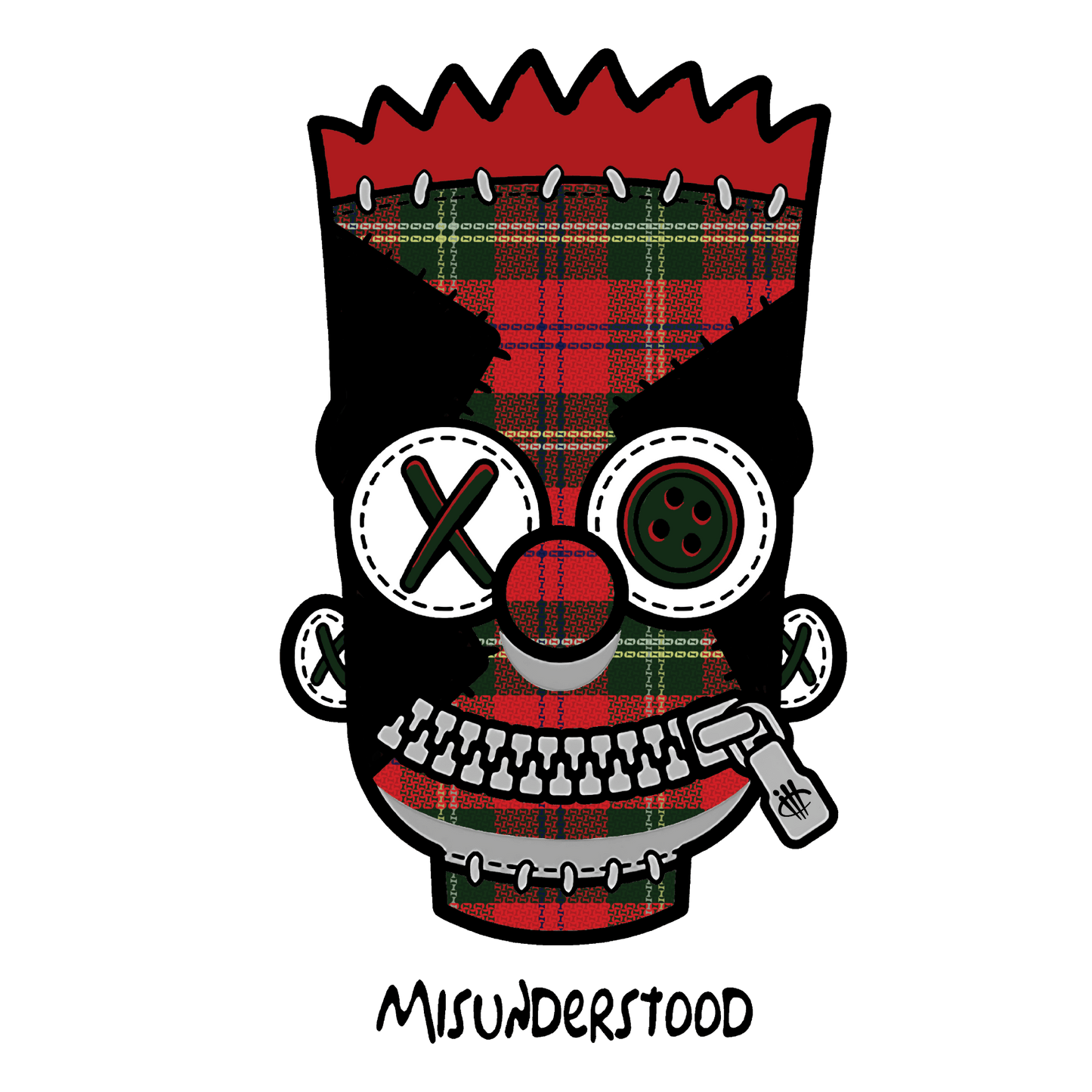 AIR JORDAN 5 "PLAID" Grey T-Shirt (MISUNDERSTOOD)