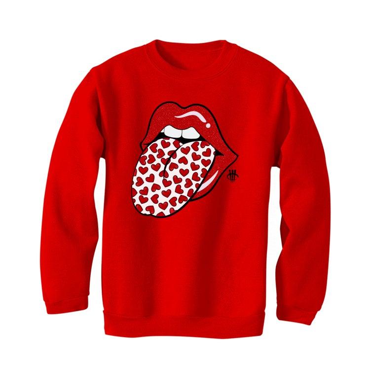 Air Jordan 4 “Red Thunder” Red T-Shirt (HEART TONGUE) - illCurrency Sneaker Matching Apparel