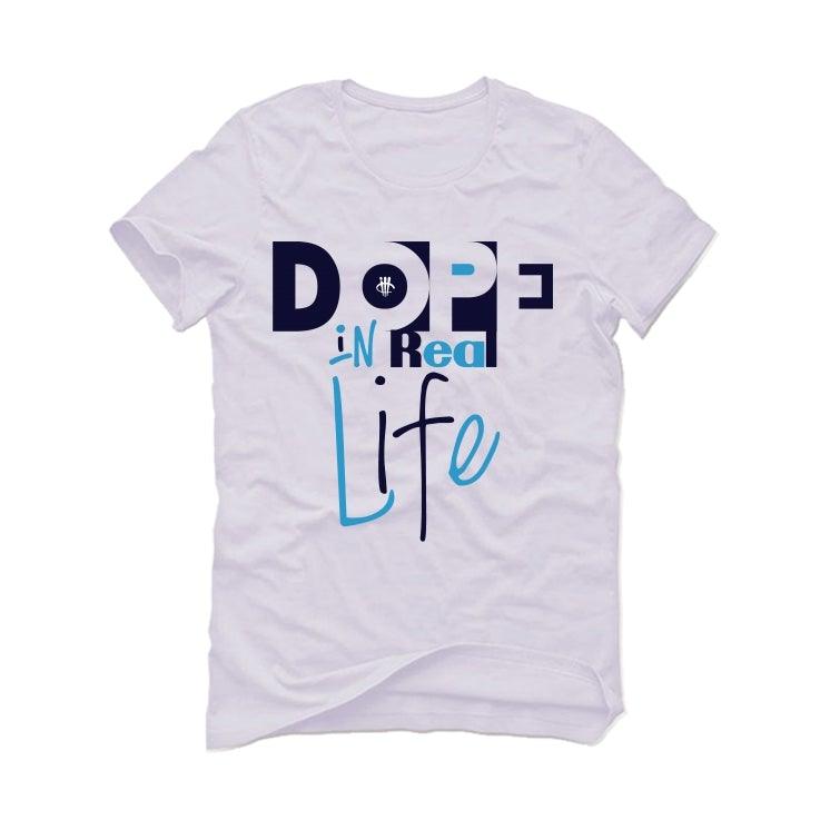 Air Jordan 12 "indigo Stone Blue" White T-Shirt (Dope in real life) - illCurrency Sneaker Matching Apparel