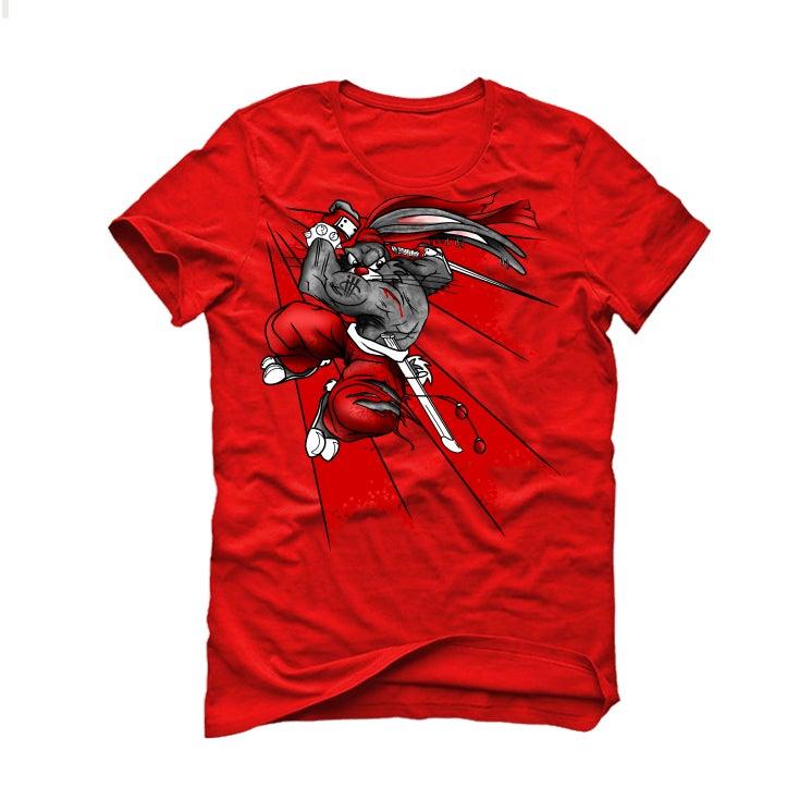 Air Jordan 4 “Red Thunder” Red T-Shirt (Bugs) - illCurrency Sneaker Matching Apparel
