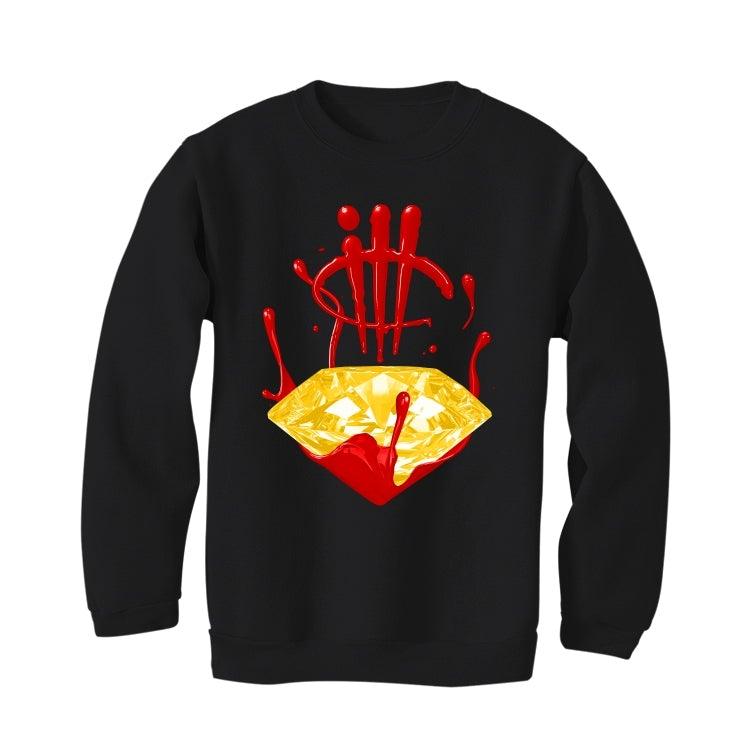 Air Jordan 14 black Ferrari Black T-Shirt (Diamond Drip) - illCurrency Sneaker Matching Apparel