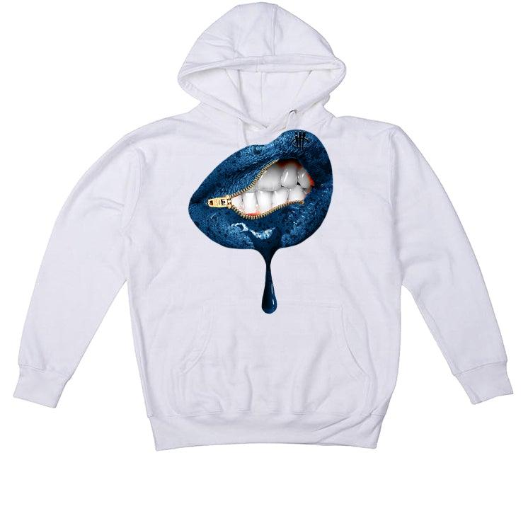 Air Jordan 1 “Dark Marina Blue” White T-Shirt (LIPS UNSEALED) - illCurrency Sneaker Matching Apparel