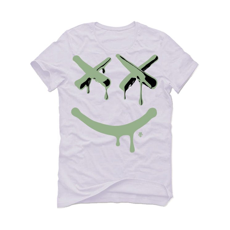 Air Jordan 4 Seafoam aka “Oil Green” - White T-Shirt (Happy Drip)