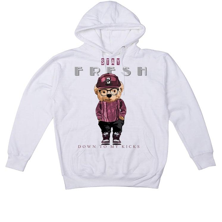 Air Jordan 1 High “Bordeaux” 2021 White T-Shirt (Stay Fresh Down to My kicks) - illCurrency Sneaker Matching Apparel