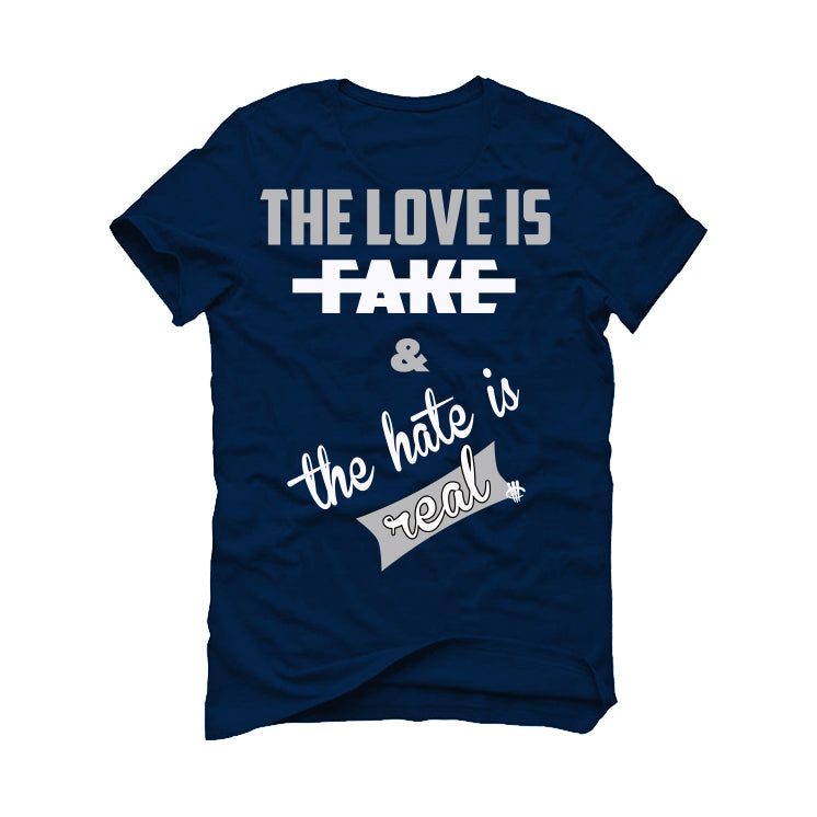 Air Jordan 6 “Midnight Navy” | illCurrency Navy Blue T-Shirt (Love is Fake)