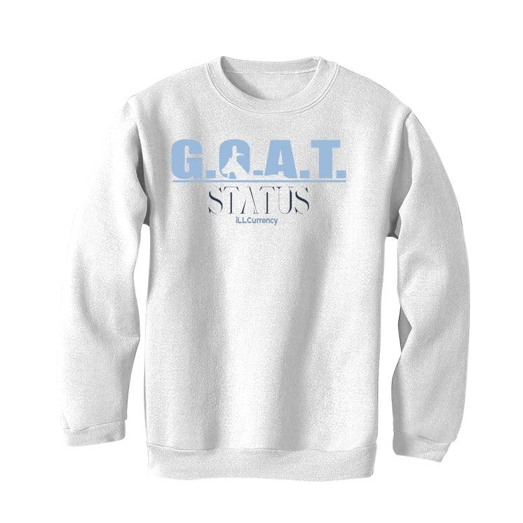 Air Jordan 1 high OG “University Blue” 2021 White T-Shirt (goat status quo ) - illCurrency Sneaker Matching Apparel