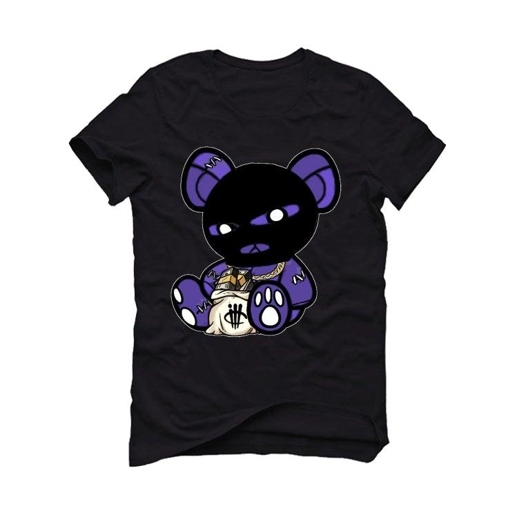 Jordan 12 Retro Black Dark Concord Black T-Shirt (Masked teddy bear) - illCurrency Sneaker Matching Apparel