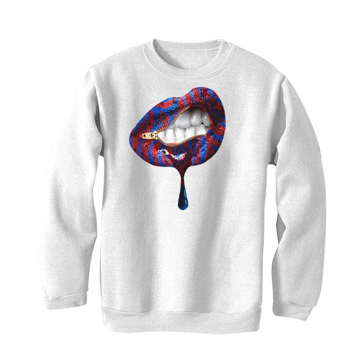 Night Maroon and Team Royal White T-Shirt (LIPS UNSEALED) - illCurrency Sneaker Matching Apparel