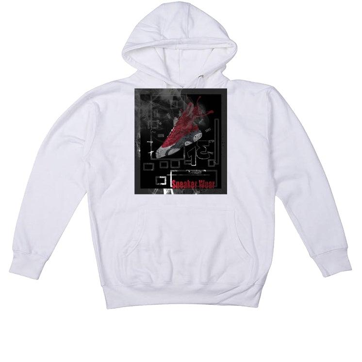 Air Jordan 13 Flint Red 2021 White T-Shirt (Splash 13 Sneaker) - illCurrency Sneaker Matching Apparel