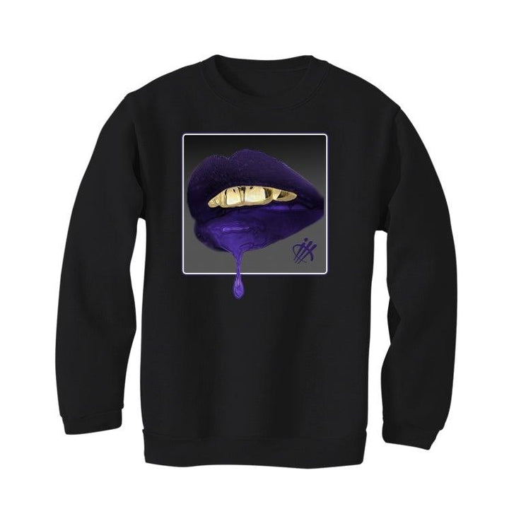 Jordan 12 Retro Black Dark Concord Black T-Shirt (lipstick) - illCurrency Sneaker Matching Apparel