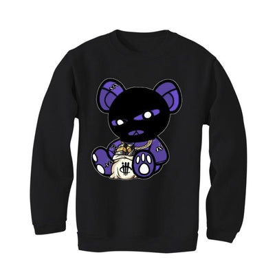 Jordan 12 Retro Black Dark Concord Black T-Shirt (Masked teddy bear) - illCurrency Sneaker Matching Apparel