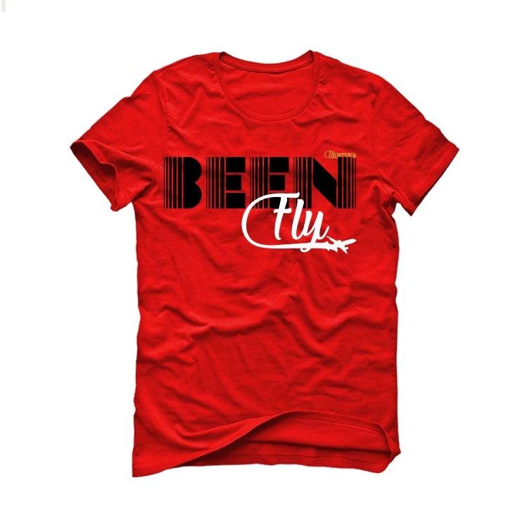 Air Jordan 4 SE FIBA Red T-Shirt (Been Fly) - illCurrency Sneaker Matching Apparel