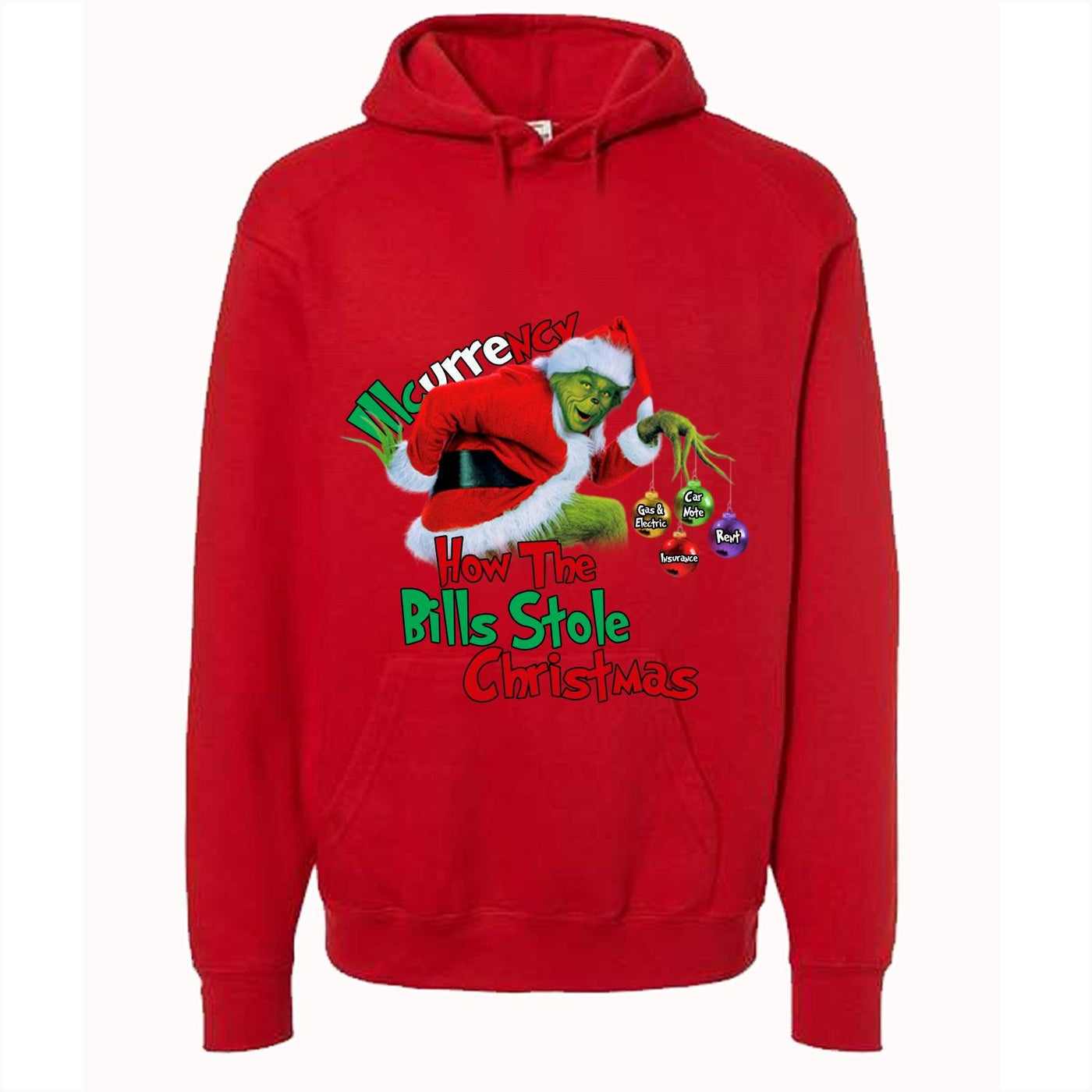 CHRISTMAS UGLY SWEATERS Red T-Shirt (How the bills stole christmas) - illCurrency Sneaker Matching Apparel