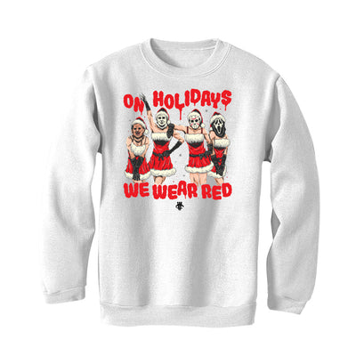 CHRISTMAS UGLY SWEATERS White T-Shirt (WE WEAR RED)