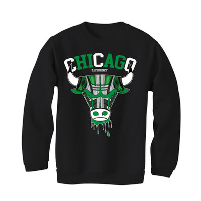 Air Jordan 1 High OG “Lucky Green” | illcurrency Black T-Shirt (Bulls head chicago)