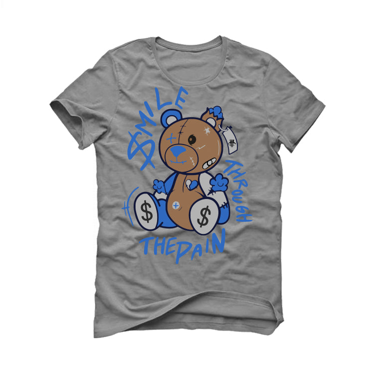 Air Jordan 1 High OG “True Blue” Grey T-Shirt (SMILE)