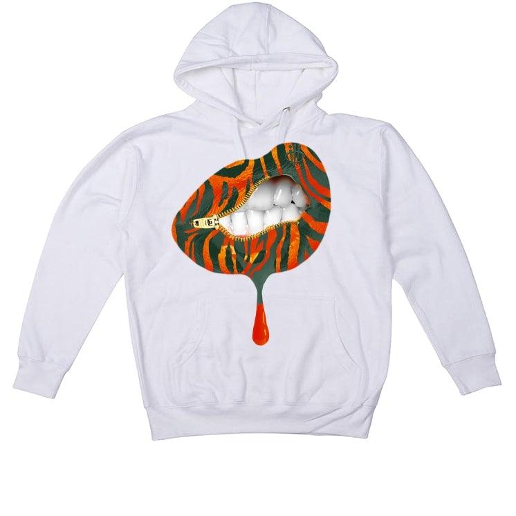 Nike Air Barrage Mid Orange Green White T-Shirt (LIPS UNSEALED) - illCurrency Sneaker Matching Apparel