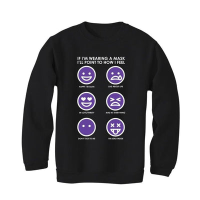Air Jordan 1 Retro High OG “Court Purple” Black T-Shirt (Feelings) - illCurrency Sneaker Matching Apparel