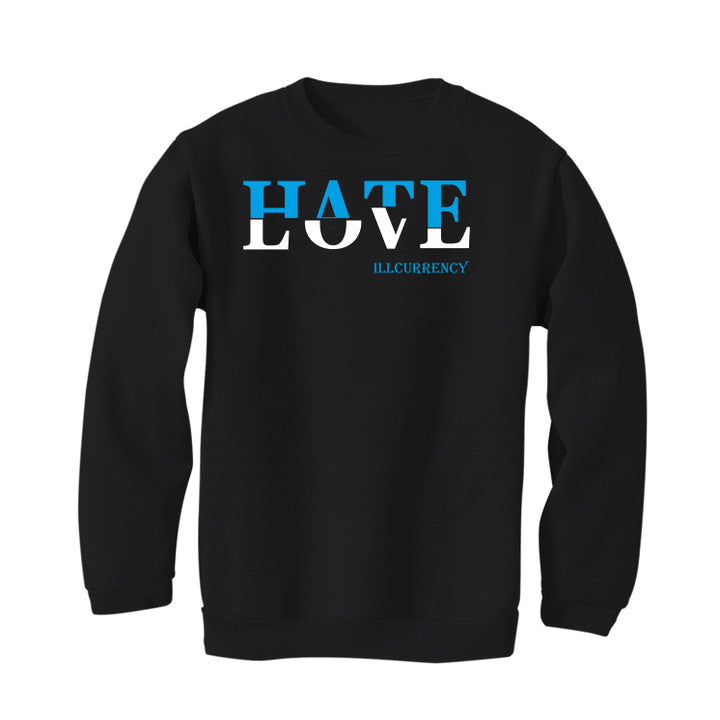 Air Jordan 13 “Black UNC” Black T-Shirt (Hate Love)