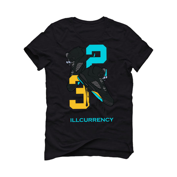 Air Jordan 5 Aqua - Black T-Shirt (23)