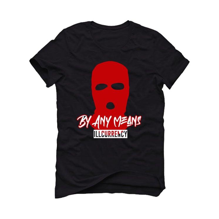 Air Jordan 4 “Red Thunder” Black T-Shirt (By Any Means) - illCurrency Sneaker Matching Apparel