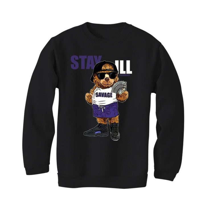 Jordan 12 Retro Black Dark Concord Black T-Shirt (Stay ill) - illCurrency Sneaker Matching Apparel