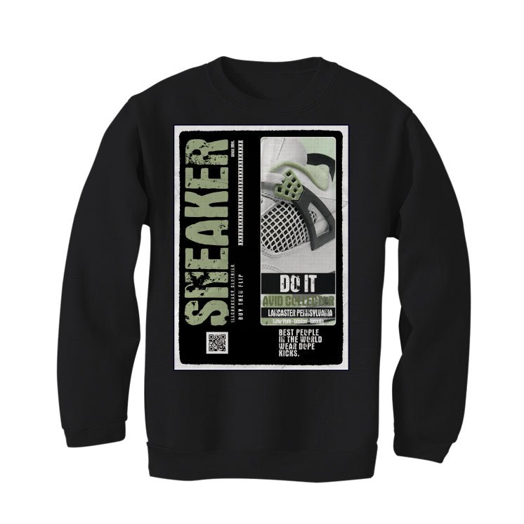 Air Jordan 4 Seafoam aka “Oil Green” Black T-Shirt (SNEAKERS COLLECTOR)