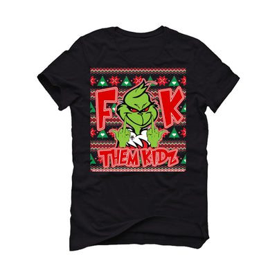 CHRISTMAS UGLY SWEATERS Black T-Shirt (Fck Them Kidz)