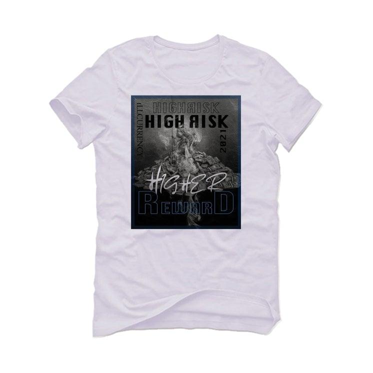 Air Jordan 3 “Racer Blue” 2021 White T-Shirt (High Risk Higher Reward) - illCurrency Sneaker Matching Apparel