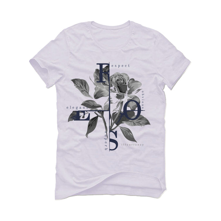 Air Jordan 11 WMNS “Midnight Navy” White T-Shirt (Roses)