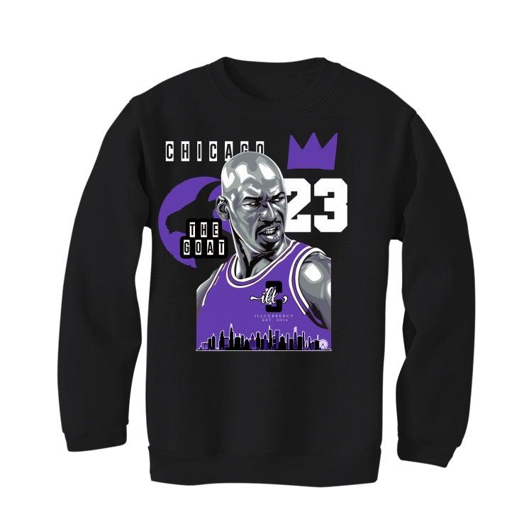 Air Jordan 13 “Court Purple” Black T-Shirt (The Goat) - illCurrency Sneaker Matching Apparel
