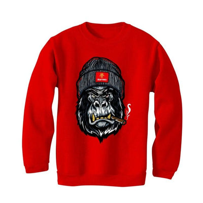 Air Jordan 4 SE FIBA Red T-Shirt (Gorilla) - illCurrency Sneaker Matching Apparel