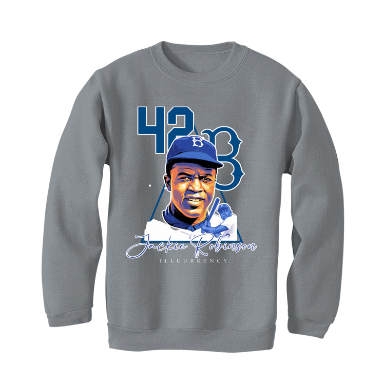 Air Jordan 1 High OG “True Blue” Grey T-Shirt (Jackie Robinson)