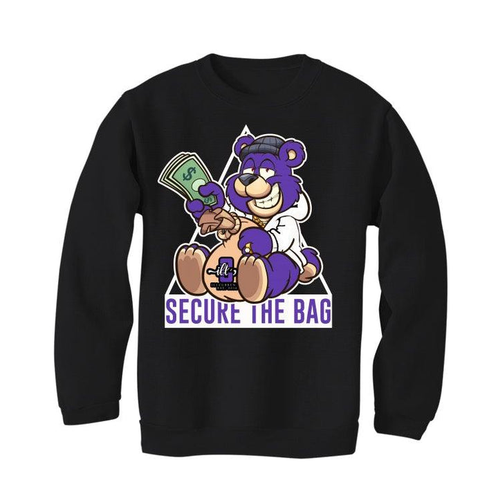 Air Jordan 13 “Court Purple” Black T-Shirt (Secure the bag) - illCurrency Sneaker Matching Apparel