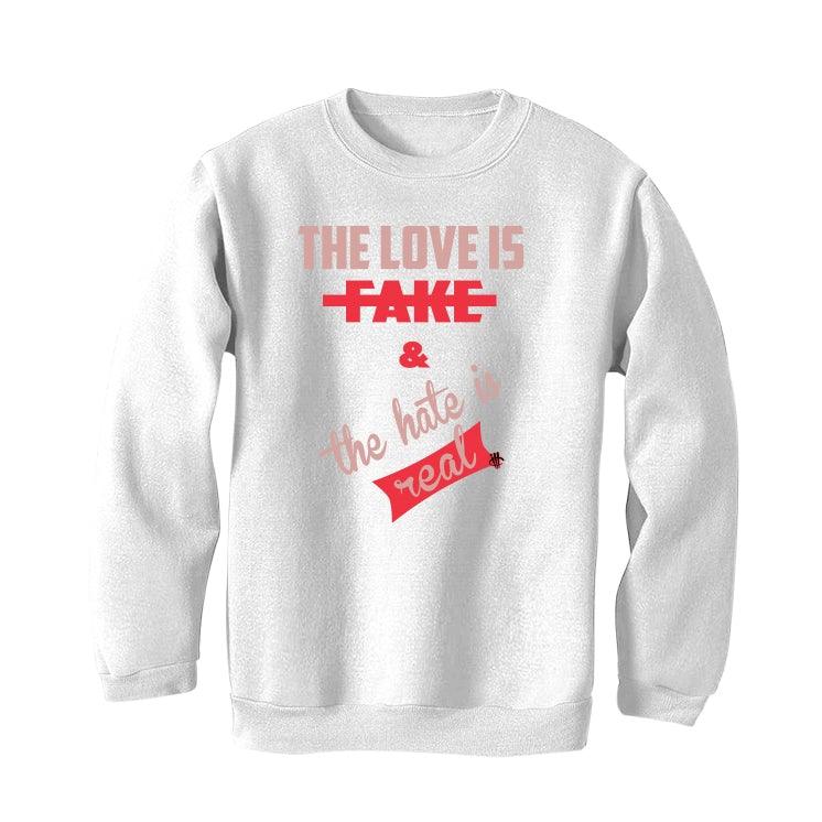 Air Jordan 3 “Rust Pink” 2021 White T-Shirt (The love is fake) - illCurrency Sneaker Matching Apparel